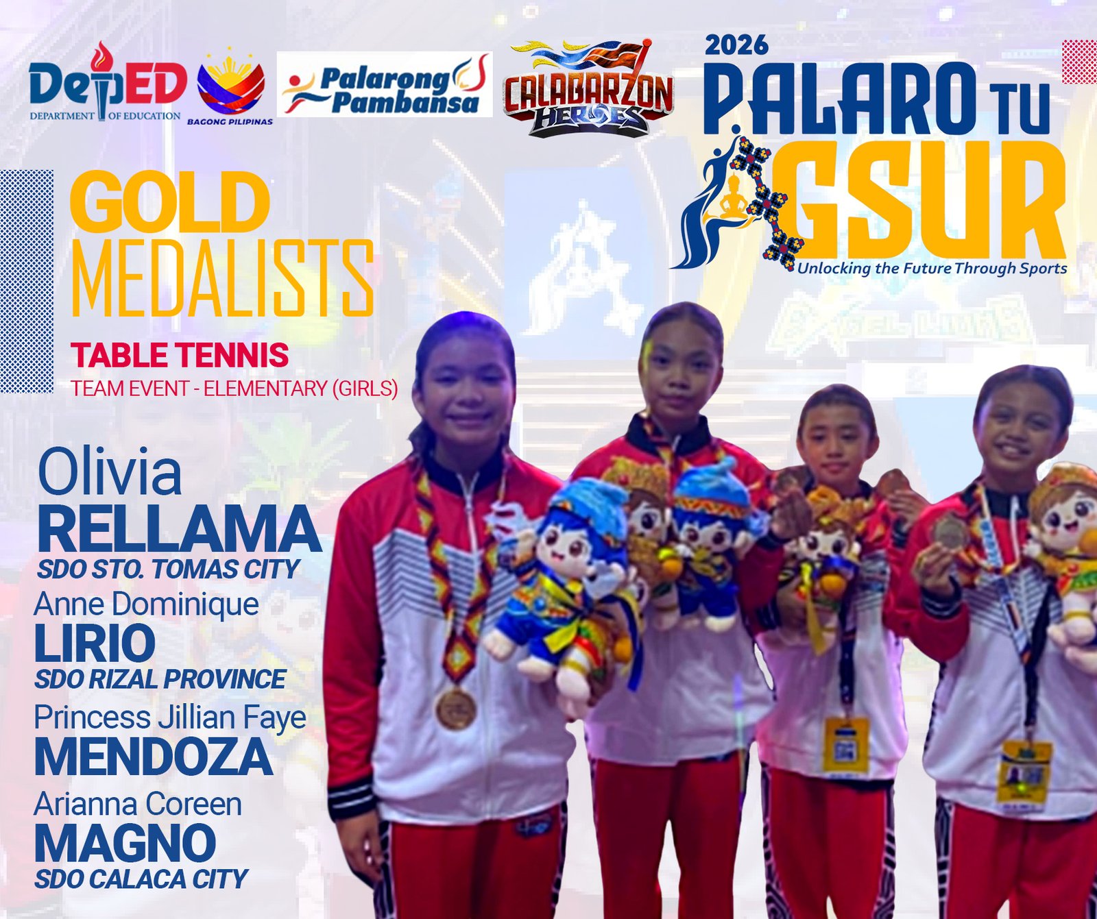 Back-to-back Gold for Tomasino Young Lady Paddler at Palarong Pambansa '26